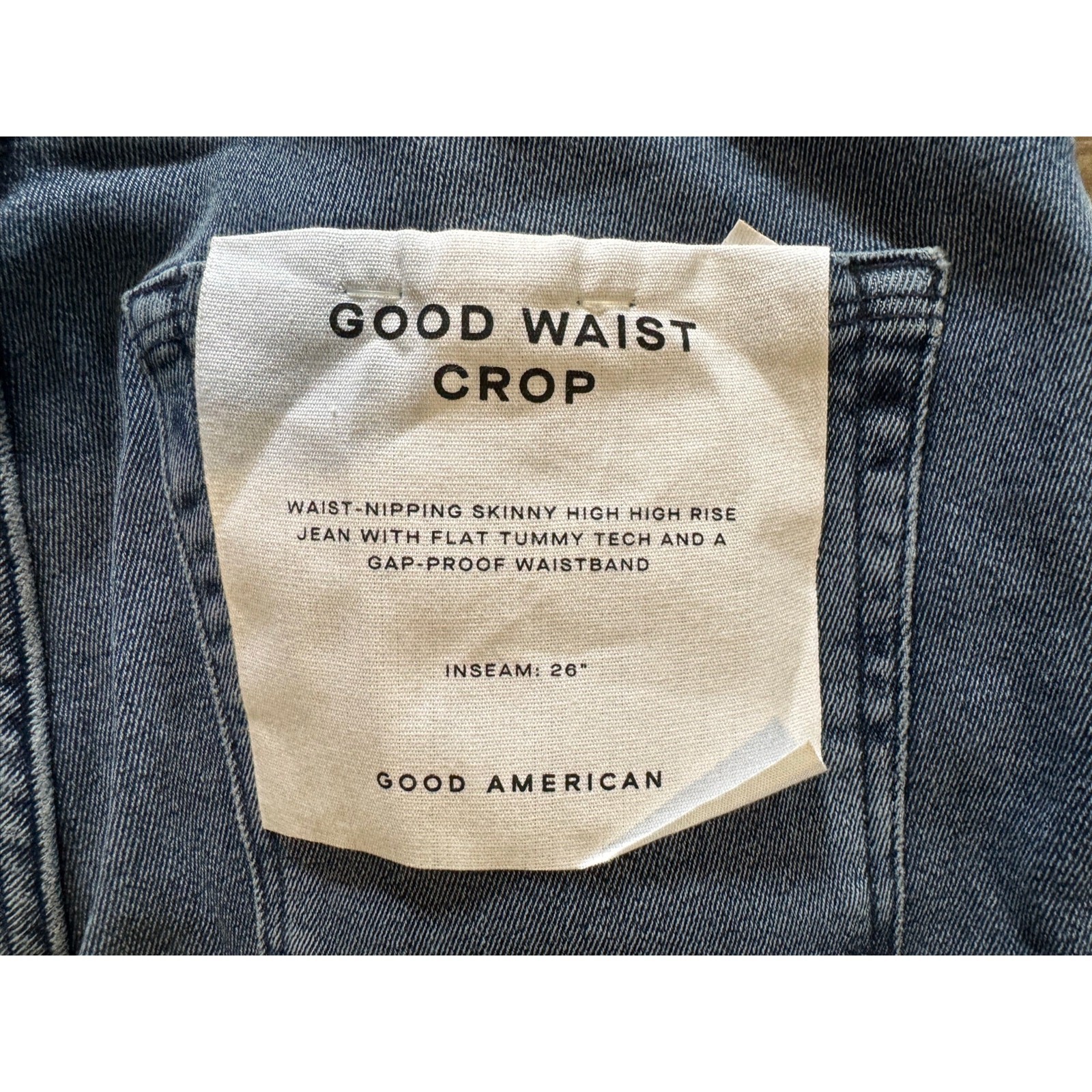 Good American Good Waist Crop Jeans Size 6/ 28 NWT
