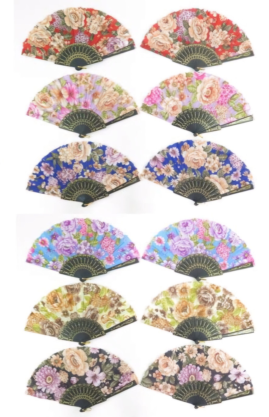 12pc Wholesale Lot Wedding Party Favor Gift Spanish Party Dance Summer Hand Fan