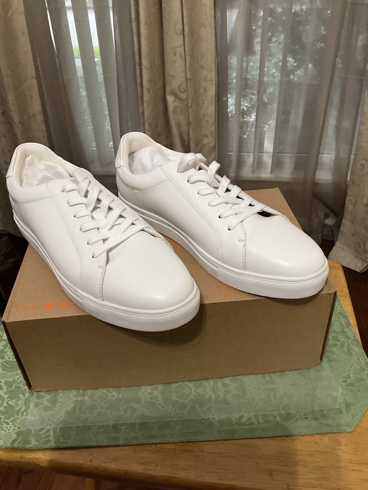 Kenneth Cole Awearness Mens Size 11.5 Sneakers Shoes White Leather
