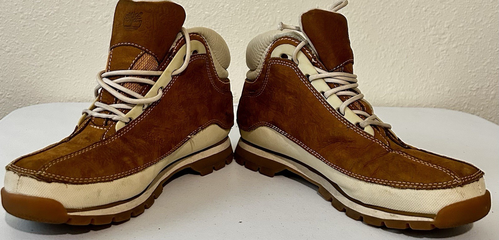 Timberland Men’s Brown Leather Hiker Ankle Boots Lace-Up Lug Sole US 9 M