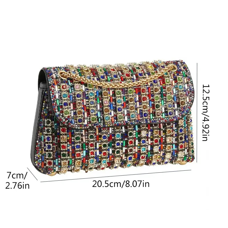 Sparkly Evening Bag Rhinestone Clutch Purse Womens Wedding Party Cocktail Handba