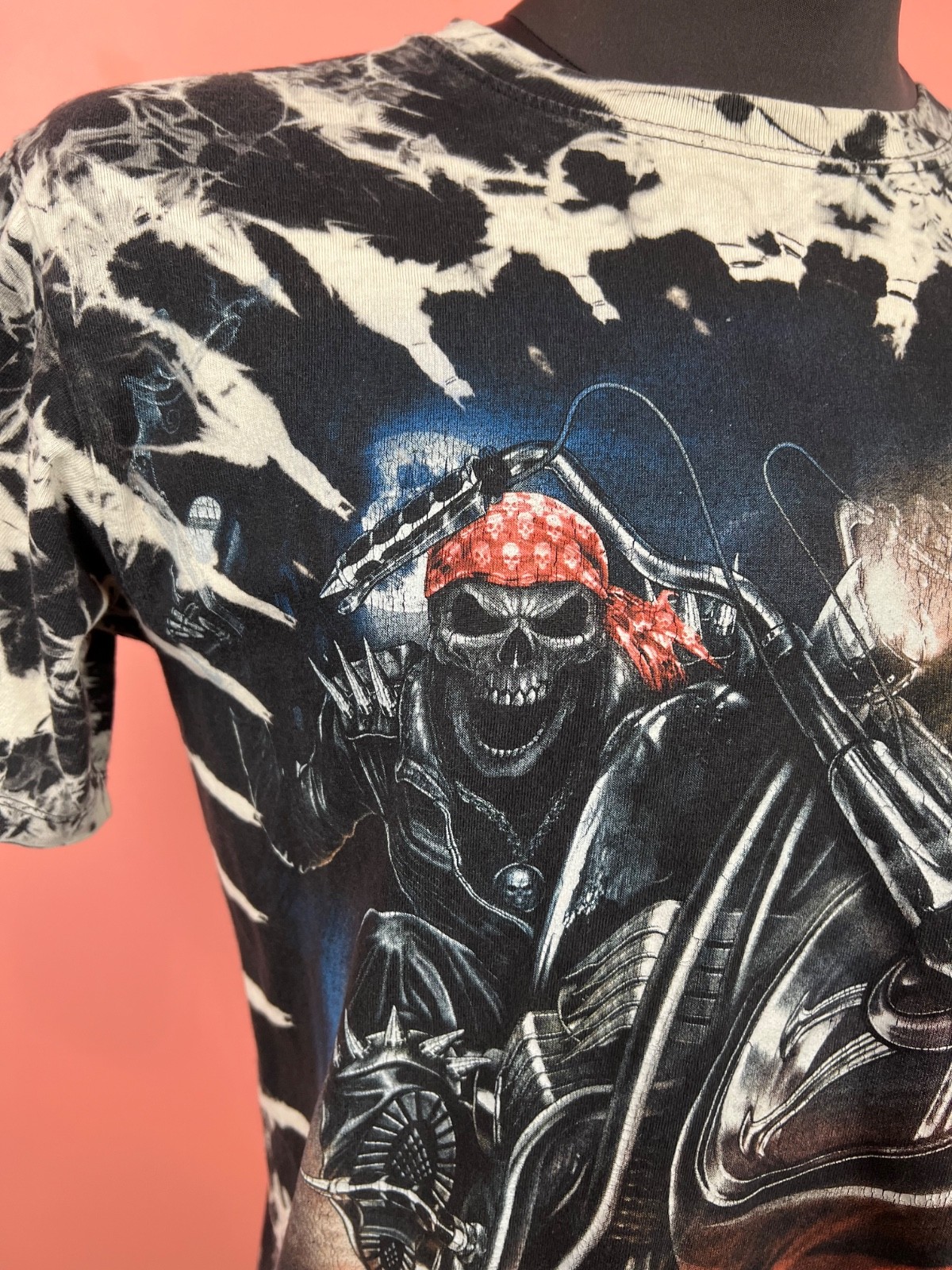 Skull wild tee shirt streetwear hype moto vintage custom men’s S