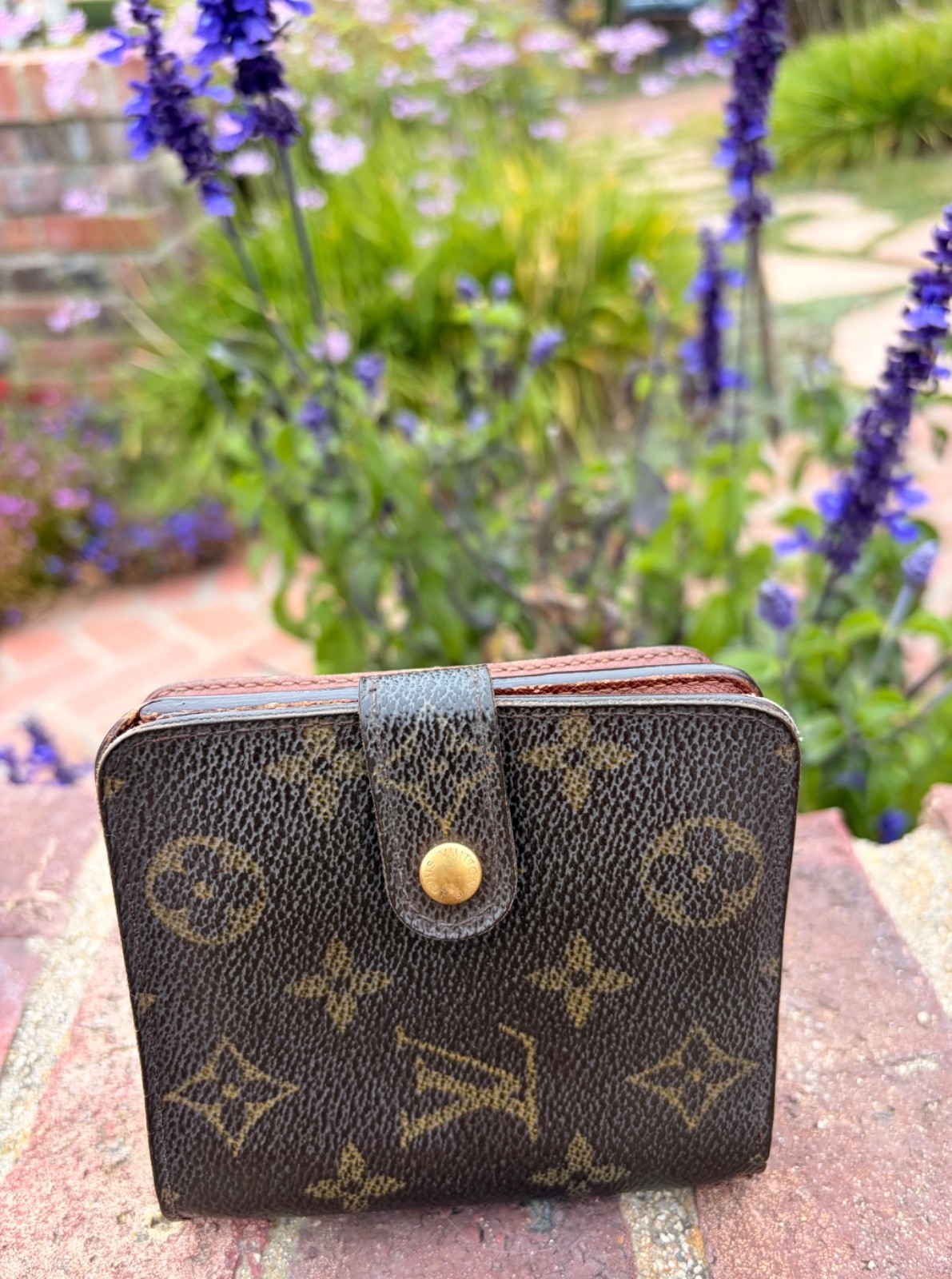 Auth Louis Vuitton Monogram Square Zip Wallet 2003 DateCode US Seller FreeShip