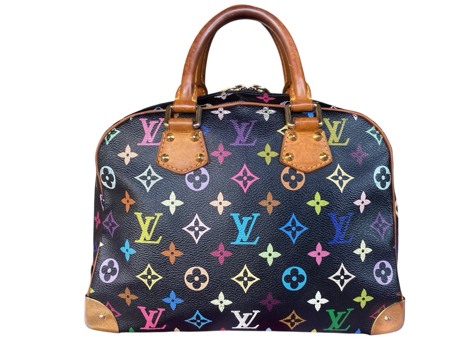 🍒ICONIC BAG LOUIS VUITTON TROUVILLE TAKASHI MURAKAMI MULTICOLOR BLACK AUTH 🍓