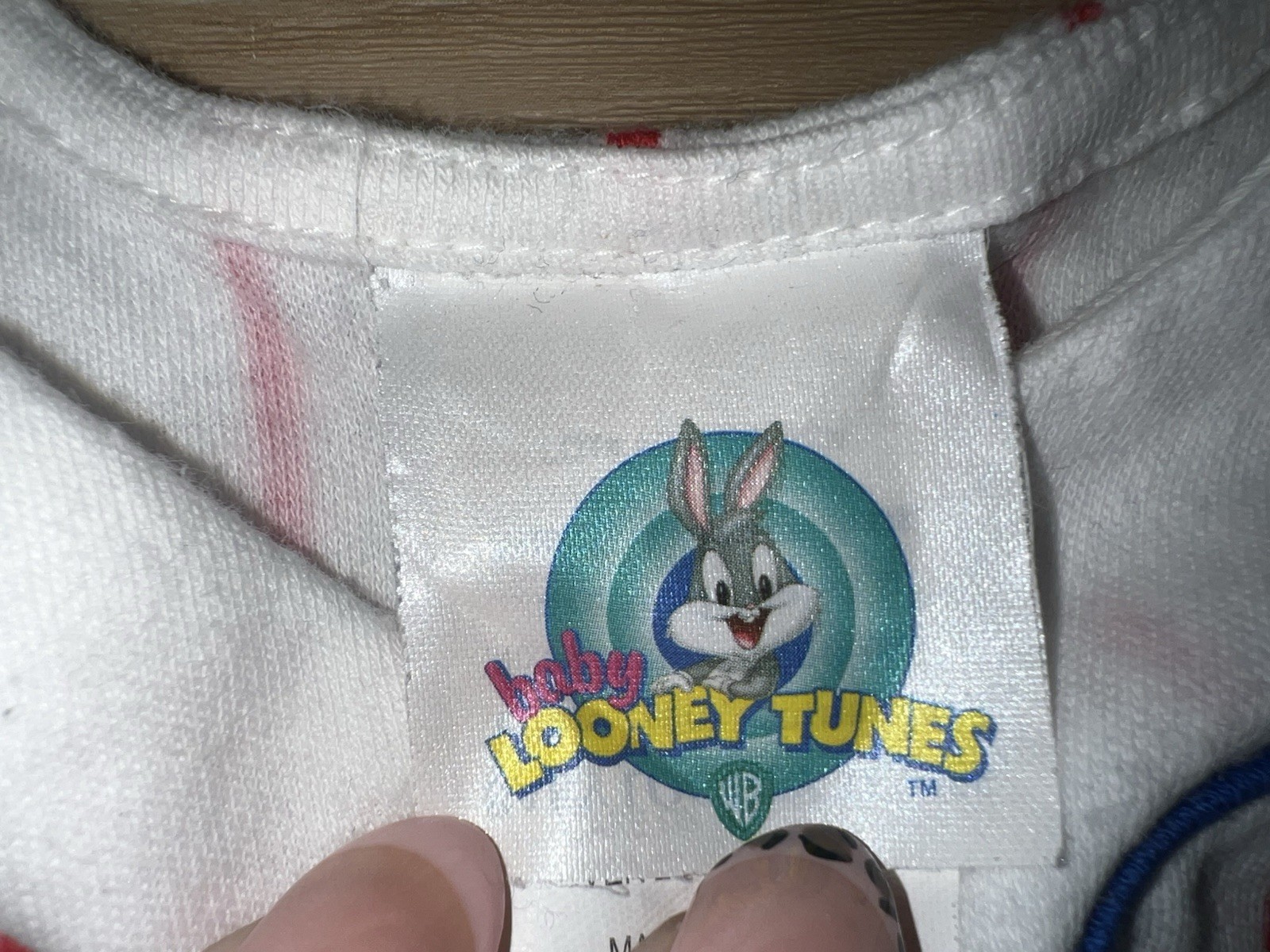 Vintage Baby Looney Tunes 0-3 months Striped Embroidered *See Description*