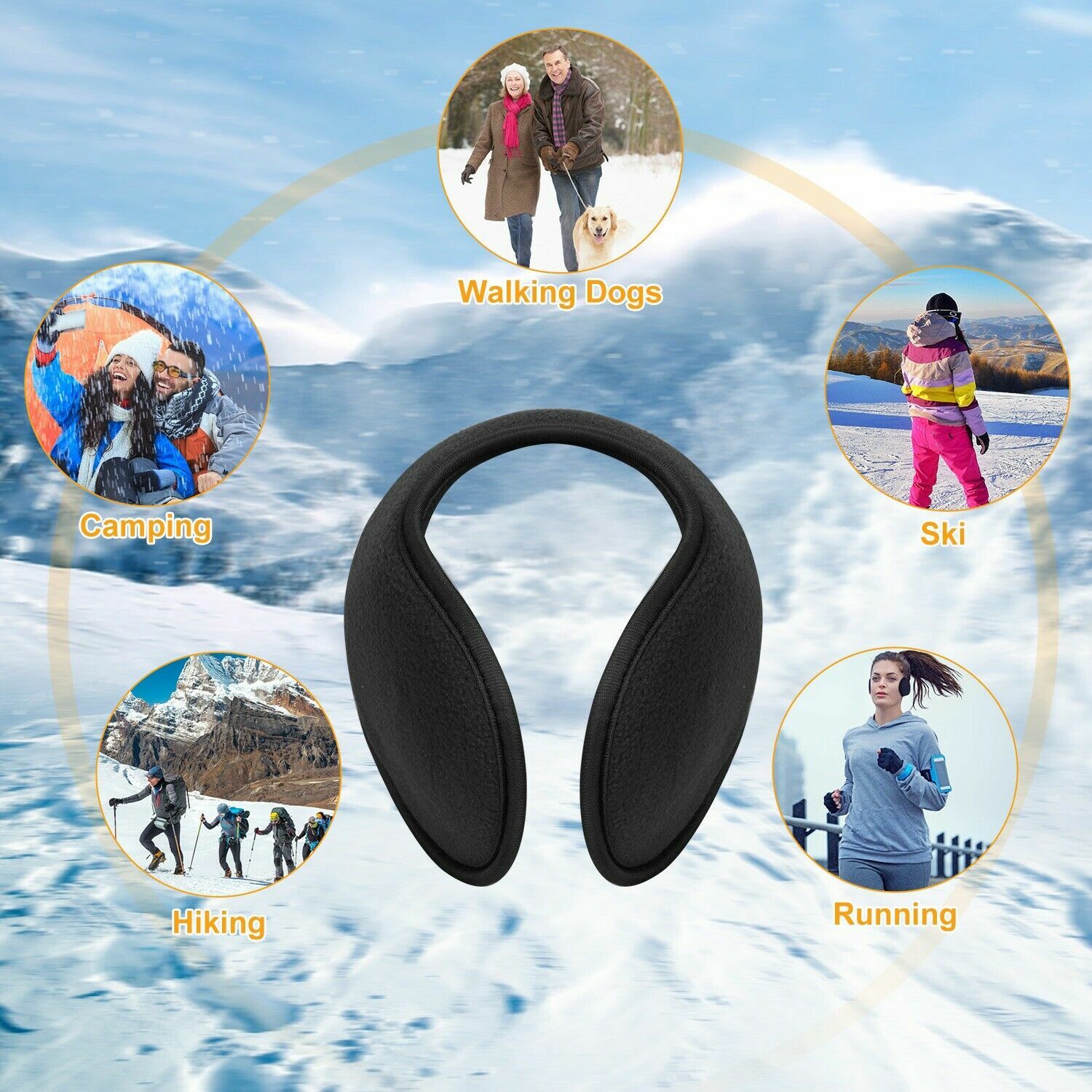 Ear Muffs Fleece Insulation Winter Ear Warmer Men Women Behind the Head Band lot