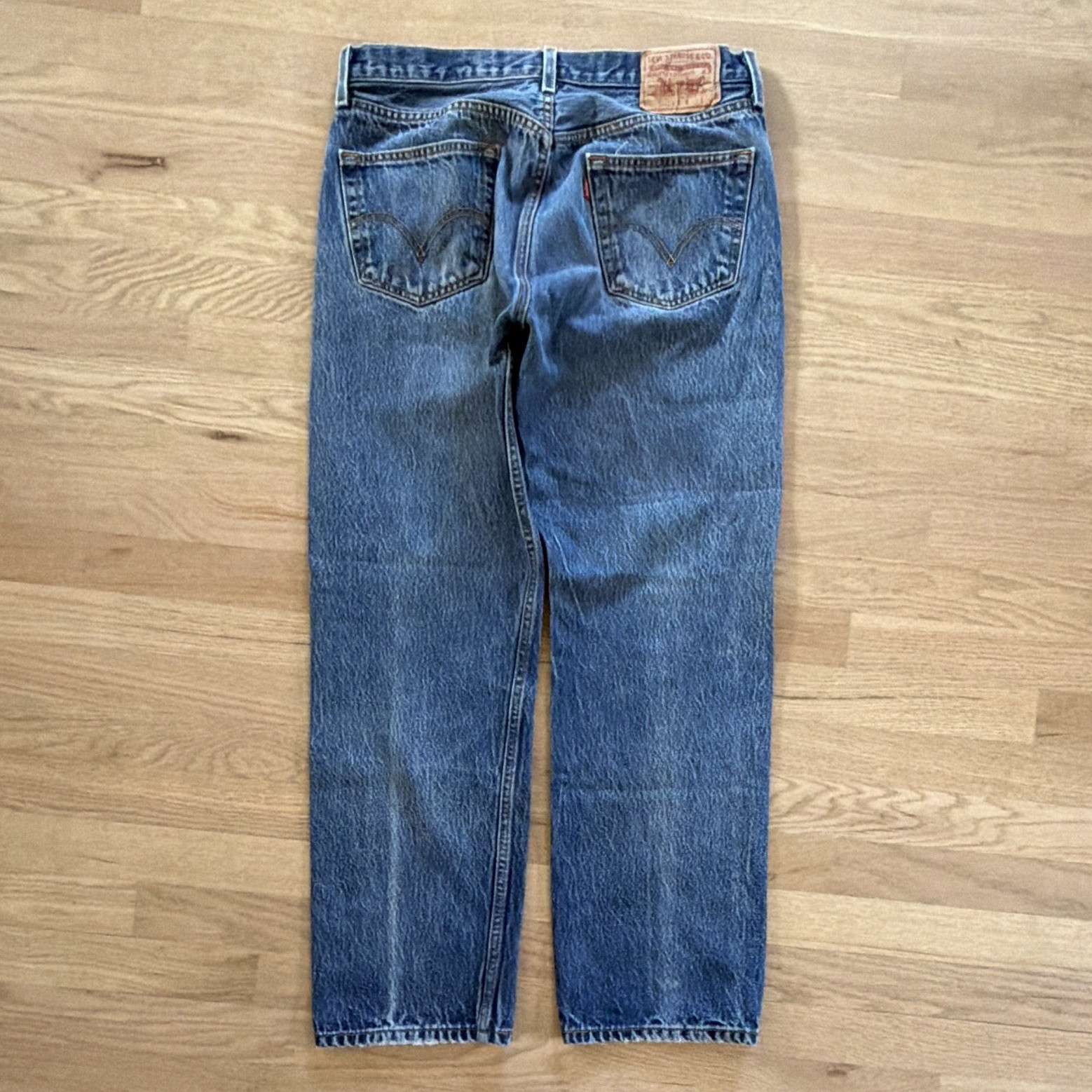 Early 2000s Levi’s Men’s Blue Denim 501XX Jeans