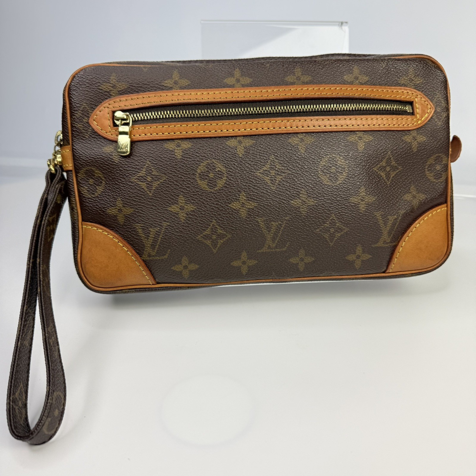 LOUIS VUITTON Marly Dragonne GM Handbag/Clutch Vintage Monogram Authentic