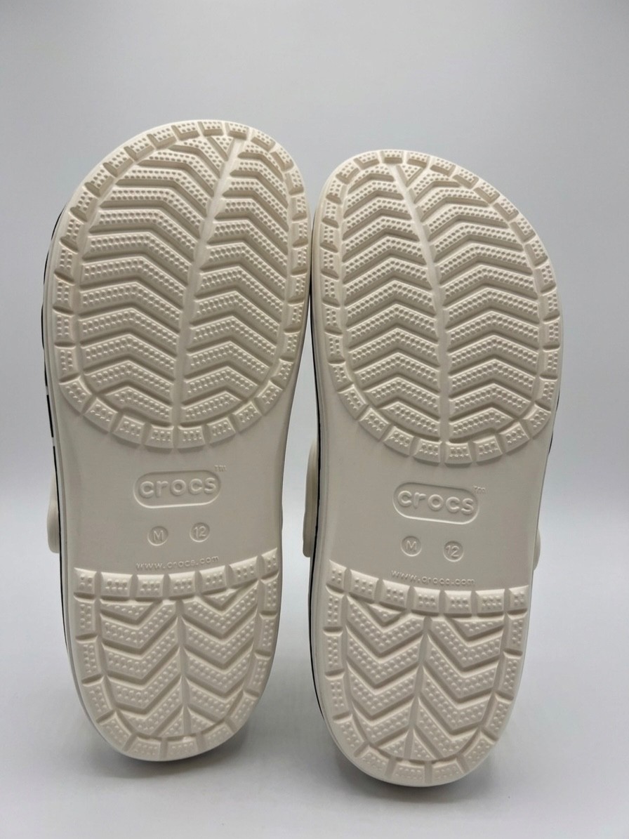 Size 12 – Crocs Men’s Bayaband Clog White Navy Slides Shoes
