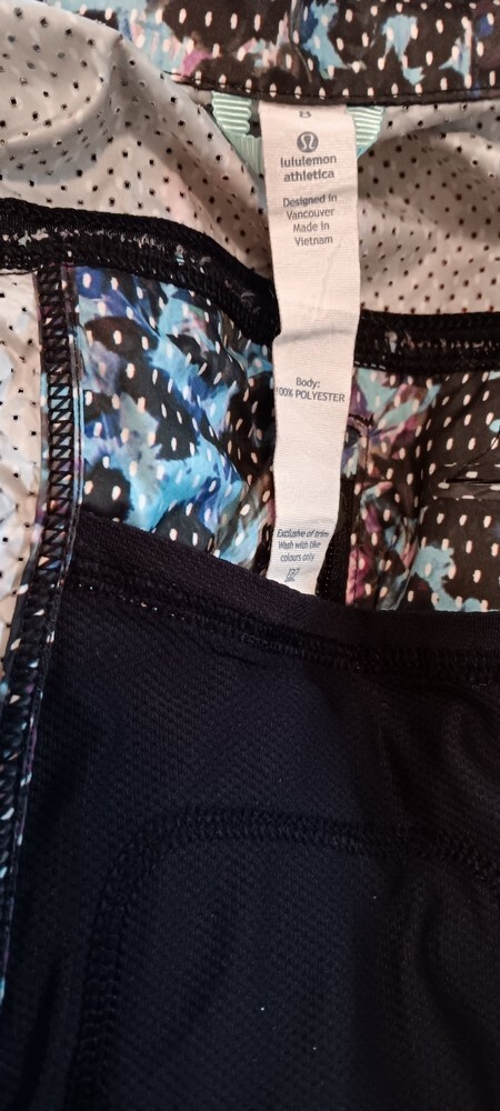 Lululemon 8 Back Pack It Wind Jacket Floral Sport Tranquil Blue Multi W4H45S