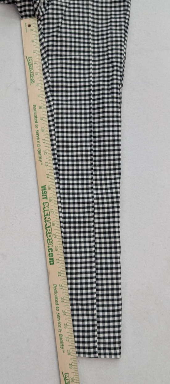 Andrea Women’s Pants Size 7 Black White Plaid Gingham Skinny Stretch