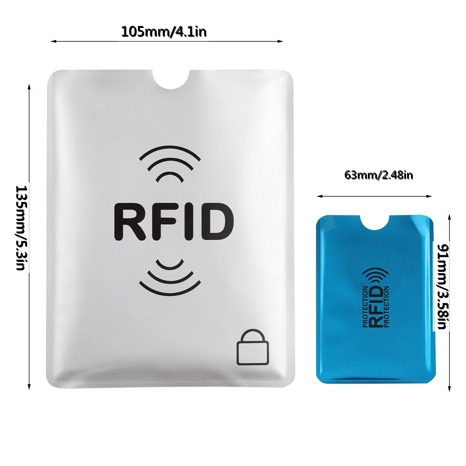 28 RFID Blocking Sleeves (24 Credit Card Protector Holders in 12 colors & 4 P…