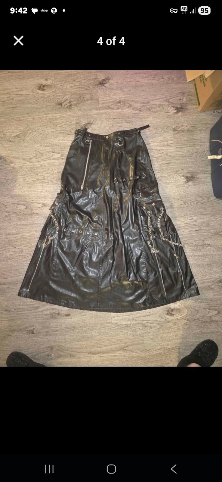 90s Faux Leather Vintage Tripp Hellraiser Skirt Large Men’s