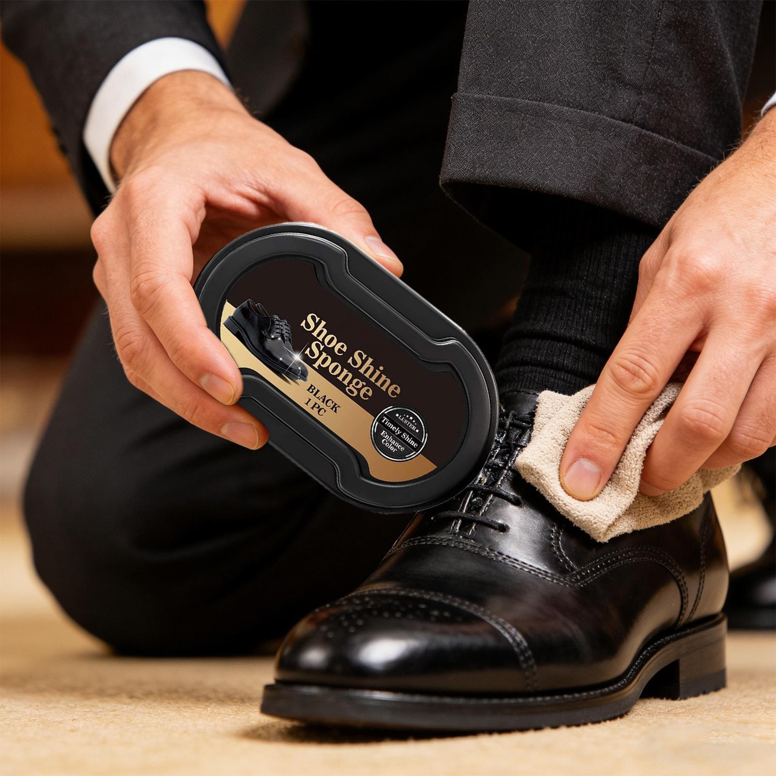 Shoe Shine Sponge – Instant Shine Sponge for Leather Shoes Boots Quick Polisher