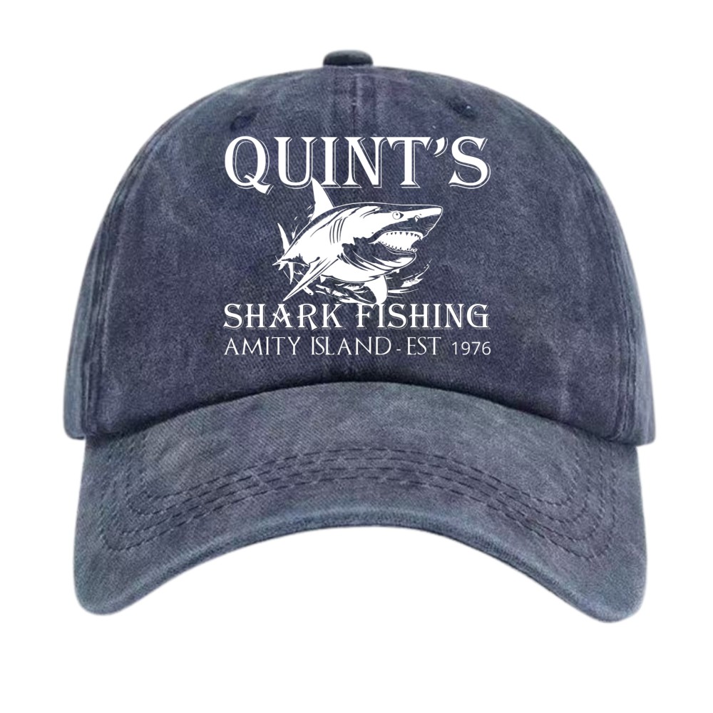 Quint’s Shark Fishing Amity Island 1976 Jaws Adjustable Dad Hat