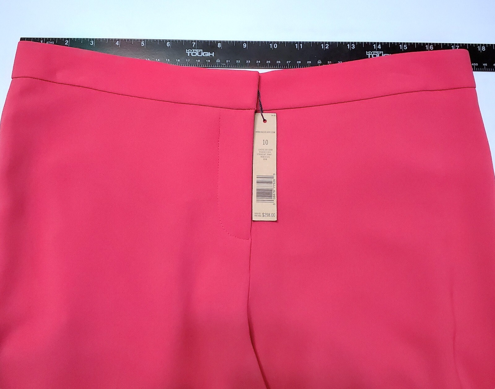 Rachel Roy Bold Pink Career Dress Pants Straight Leg High Rise Sz 10 NWT $298