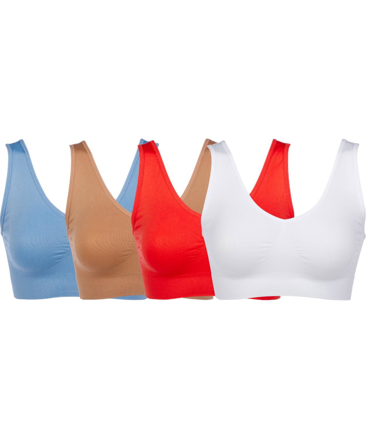 Rhonda Shear 4-pack Seamless Original Ahh Bra Siena/White/Cherry/Denim