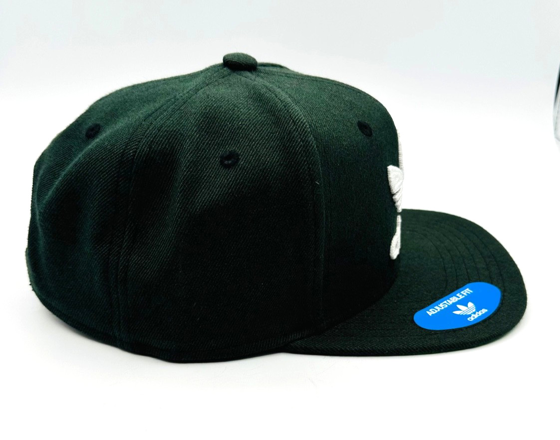 Adidas Originals Trefoil Chain Snapback Hat Black White Logo OSFA NWT
