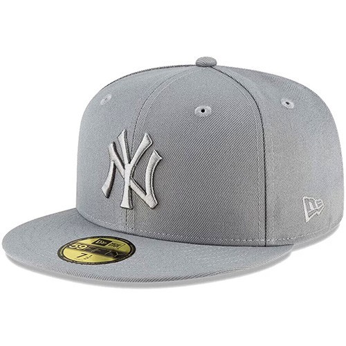 New Era New York Yankees 5950 Fitted Hat MLB Basic Solid Color Storm Gray Cap