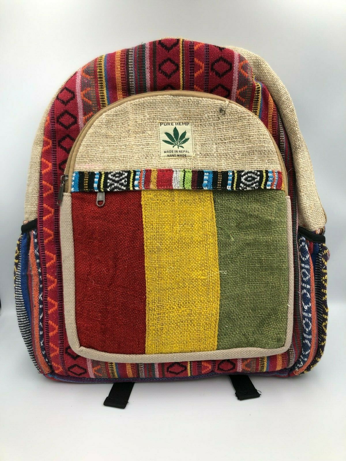 Himalayan Group Multi Pocket Pure Hemp Laptop Backpack #4 NWT USA SELLER
