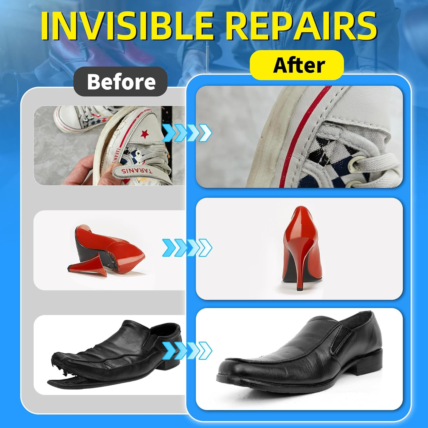 Shoe Glue Waterproof Clear Flexible Repair Adhesive for Soles Boots 2.1Oz
