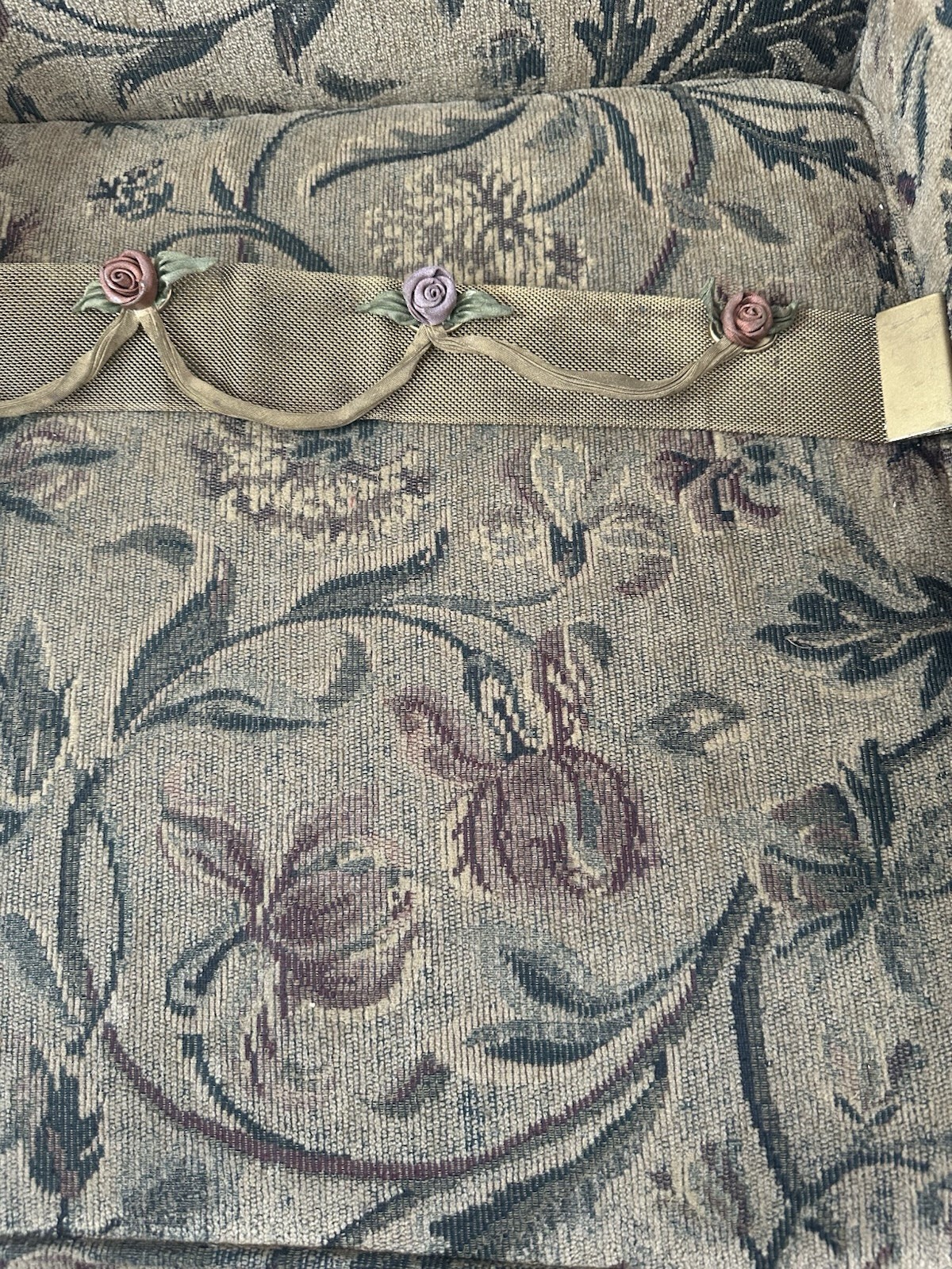 Antique Victorian Ornate Rosette Brass Belt 31”