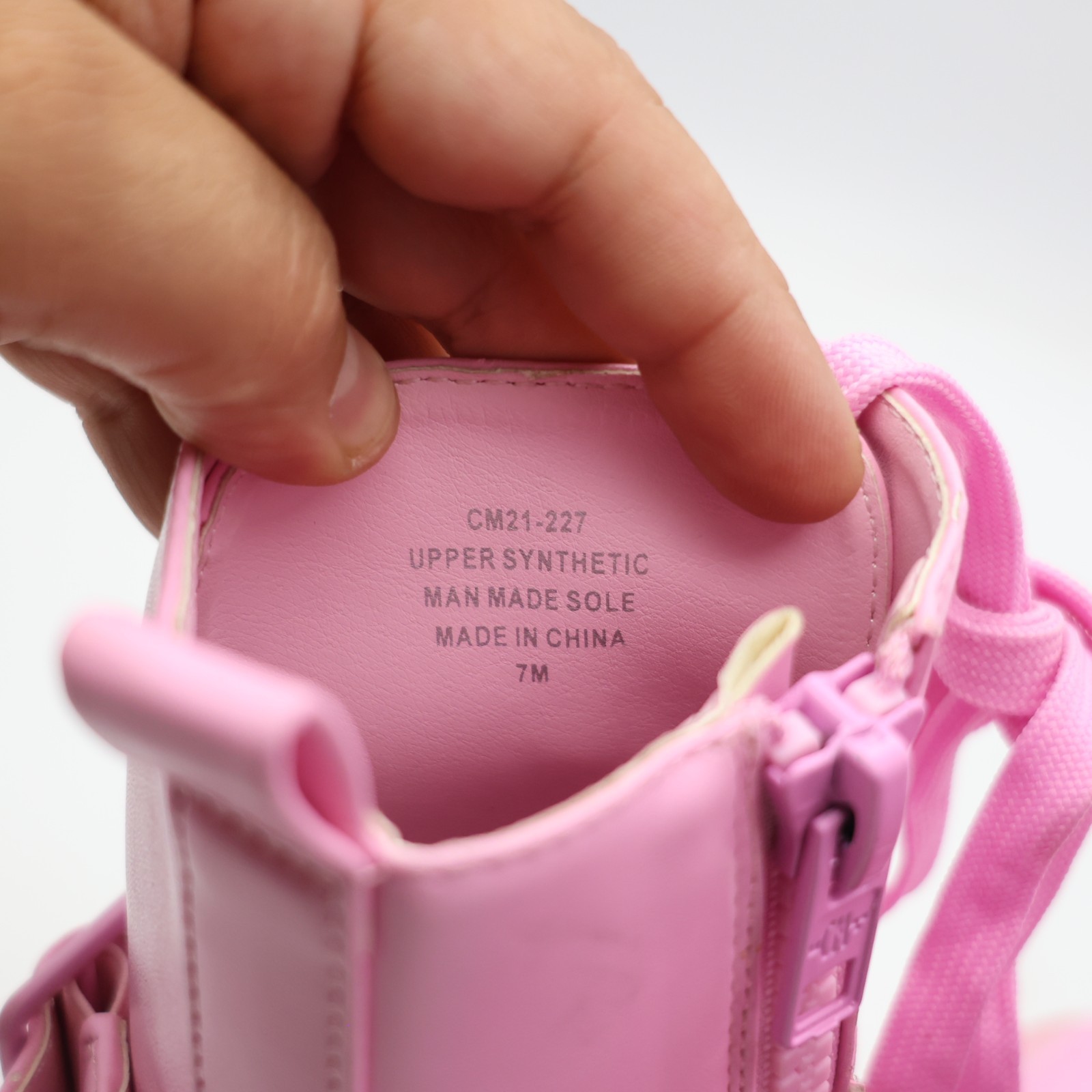 Current Mood Pink Synthetic Combat Boots Women’s Size 7 M High Top