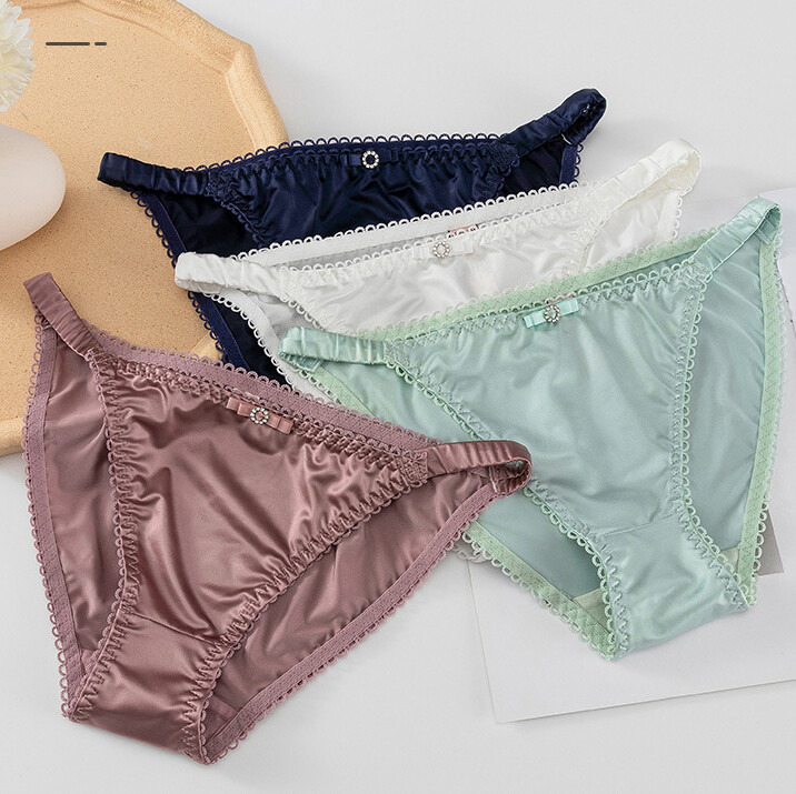 1/5 Pack Lot Womens Sexy Satin Panties Briefs Low Waist String Bikinis Lingeries