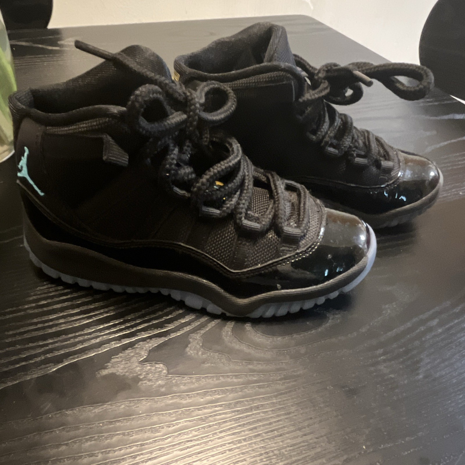 Jordan Air Jordan 11 (PS) Kids 13C Black Mid Top Synthetic Sneakers 378039-007