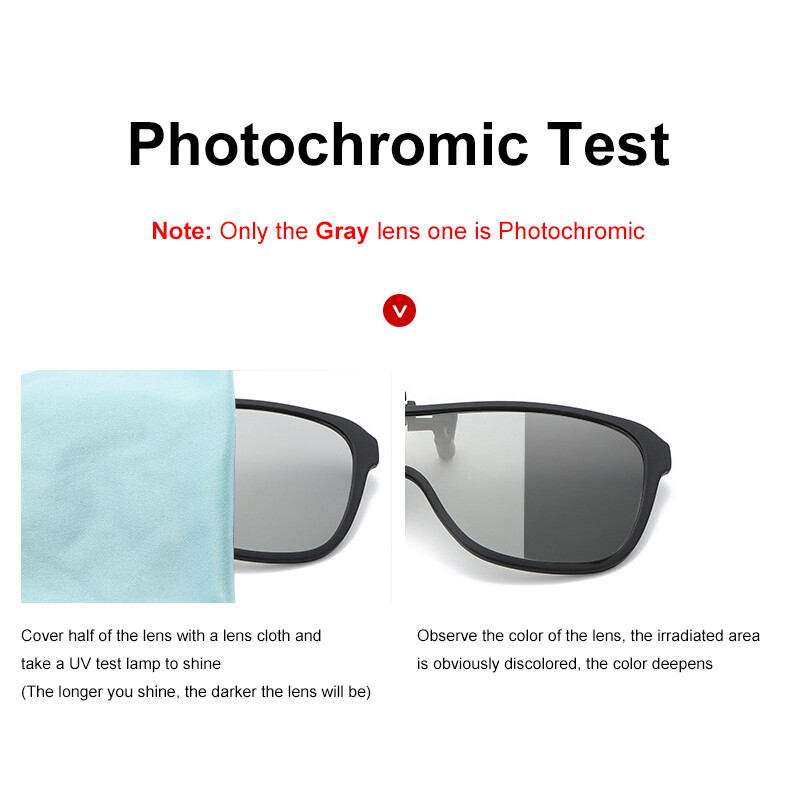 Polarized Clip-on Sunglasses Flip Up Metal Clip Eyewear for Prescription Glasses