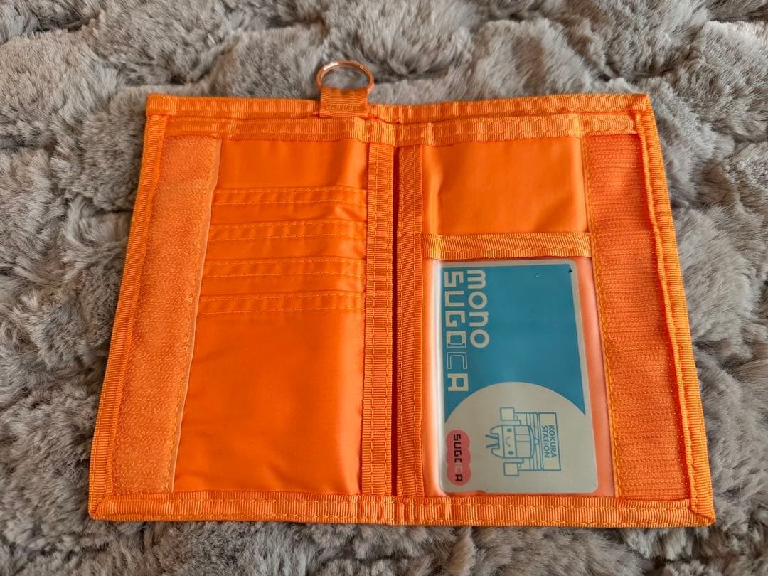 Porter Capsule Orange Leather Long Wallet Used Excellent Condition