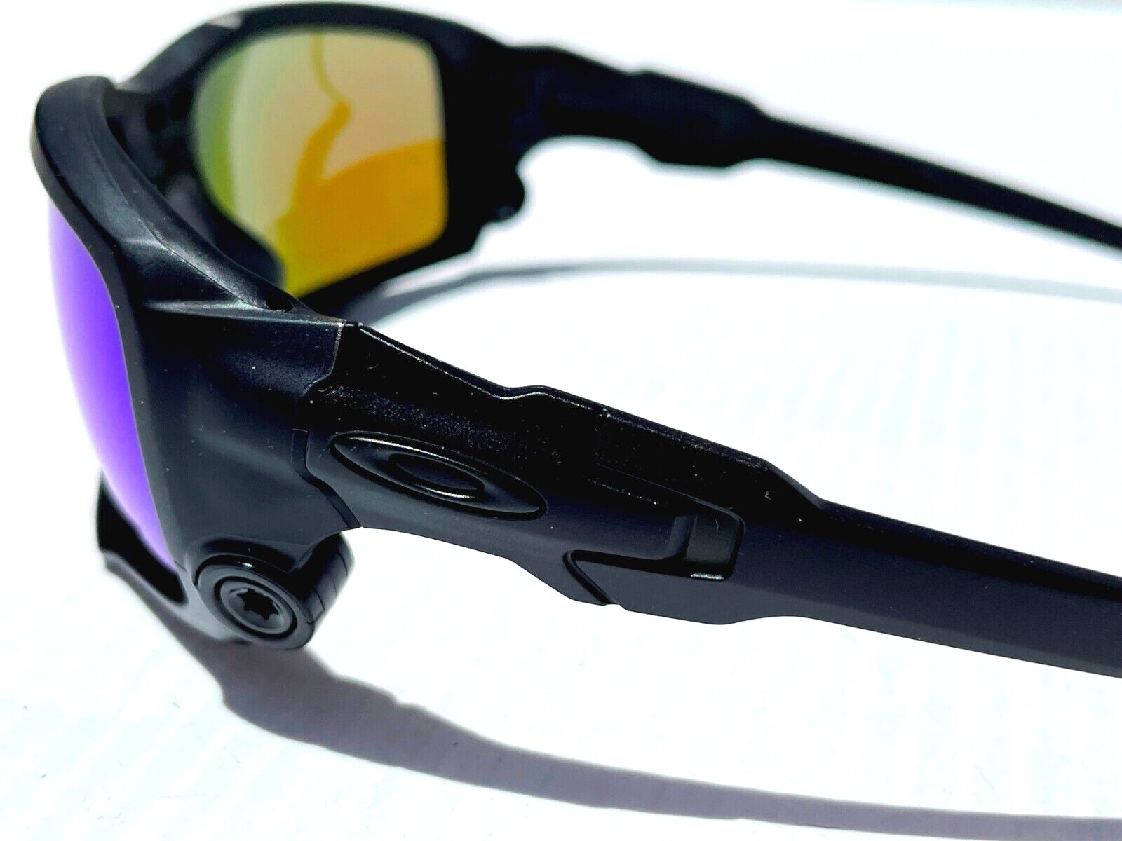 NEW Oakley SI SHOCKTUBE Matte Blackout POLARIZED Galaxy Blue Sunglass 9329