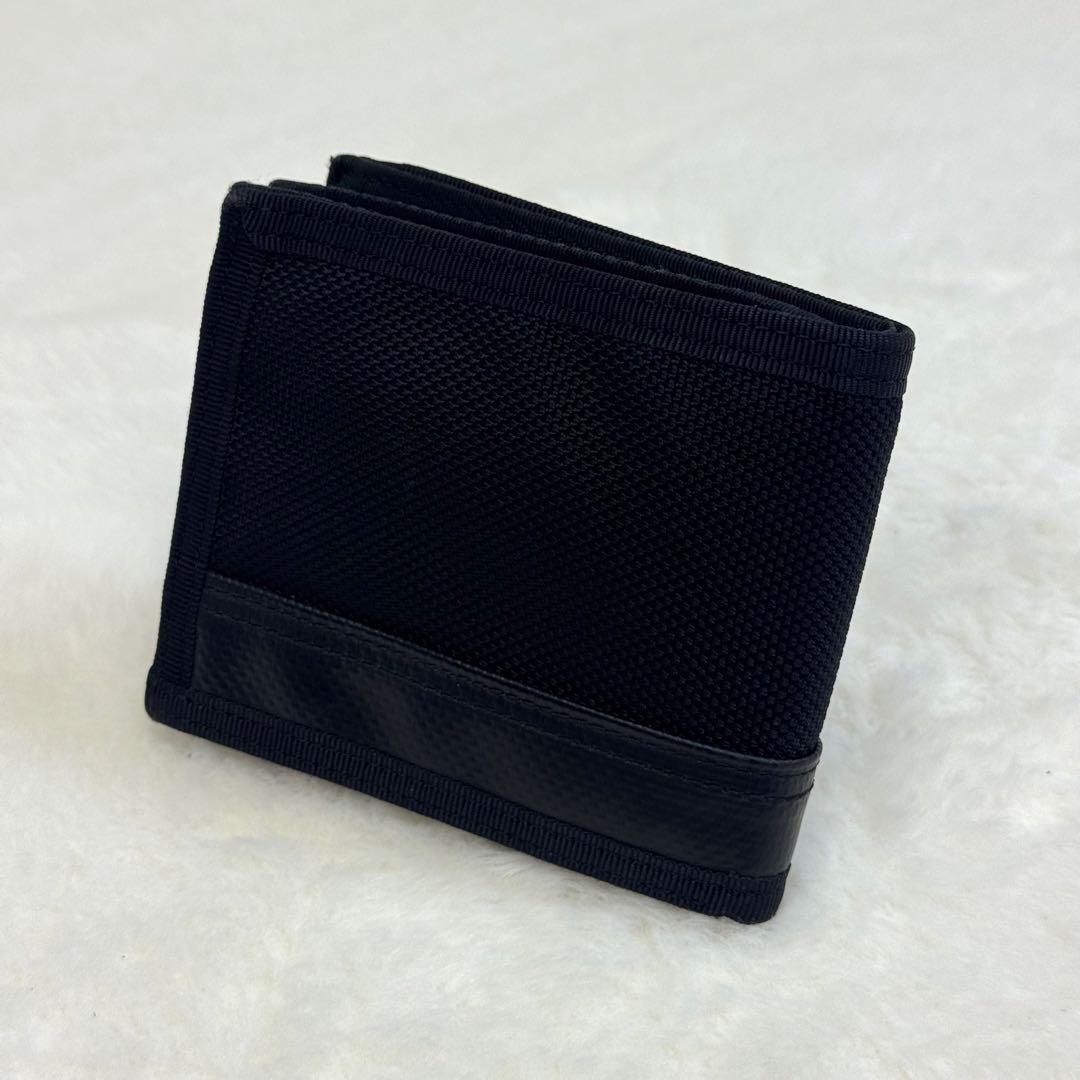 Porter Heat Bifold Wallet Compact Black Durable Material Used Condition