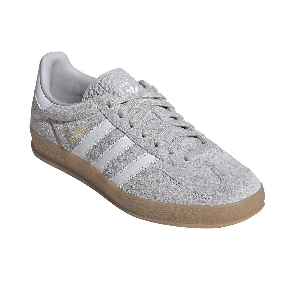adidas Gazelle Indoor Lace Up Mens Grey Sneakers Casual Shoes JQ0176