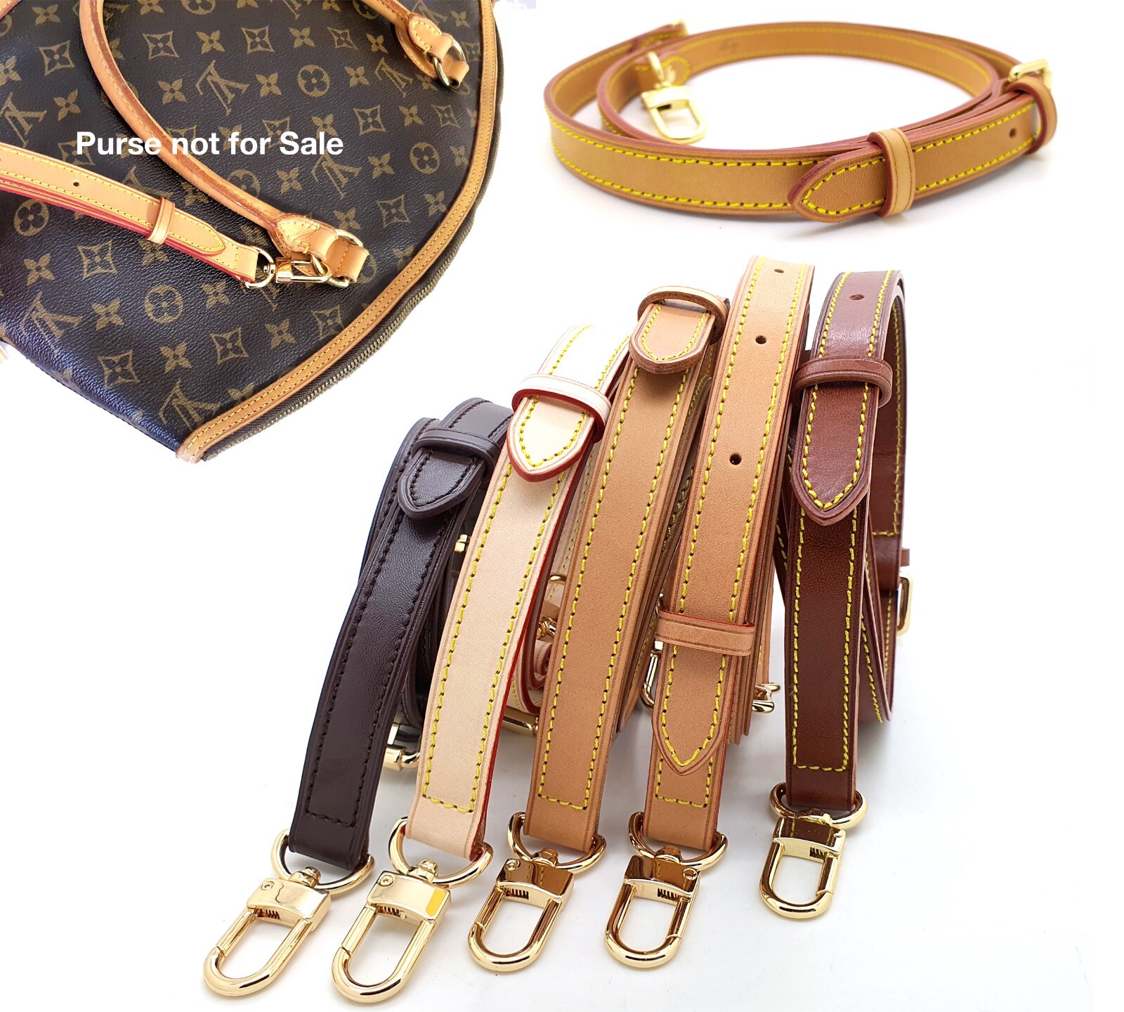 3/4″ 18mm Adjustable Vachetta Crossbody Leather Strap for handbags bags speedy