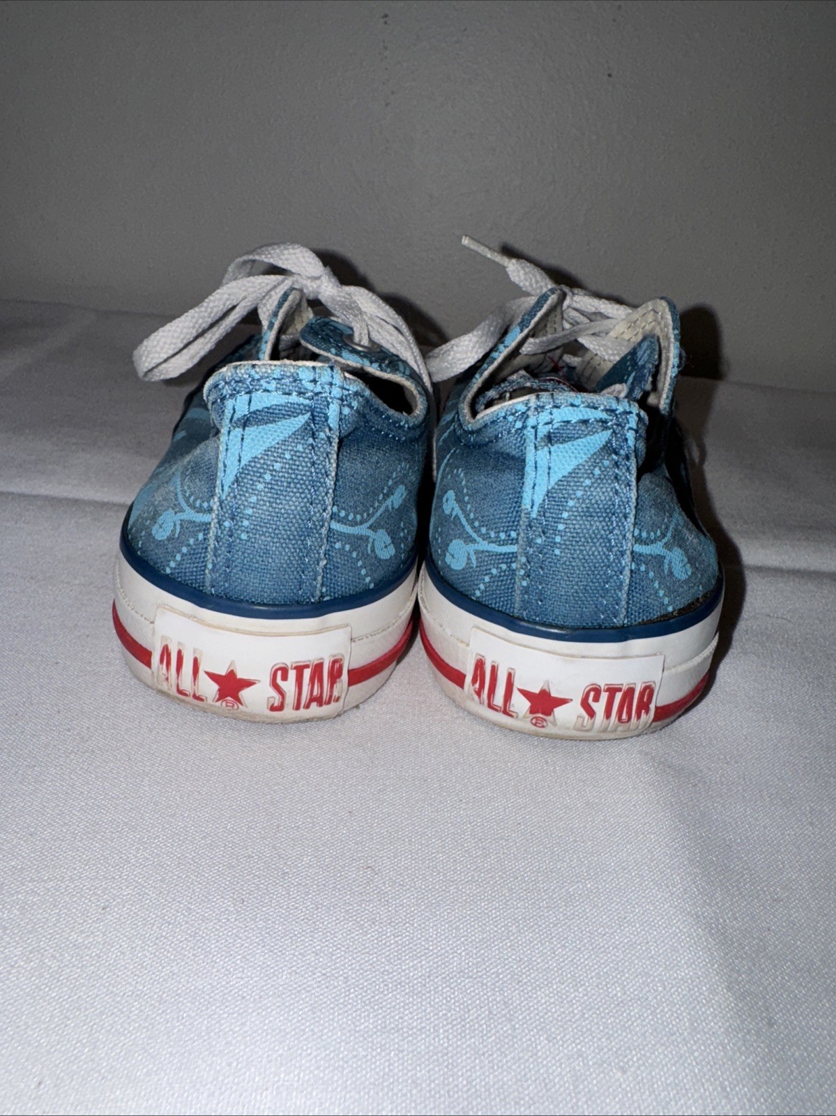 CLASSIC CONVERSE BLUE FLORAL TROPICAL PRINT LO-TOPS ALL-STAR SZ MEN 4 WOMEN 6