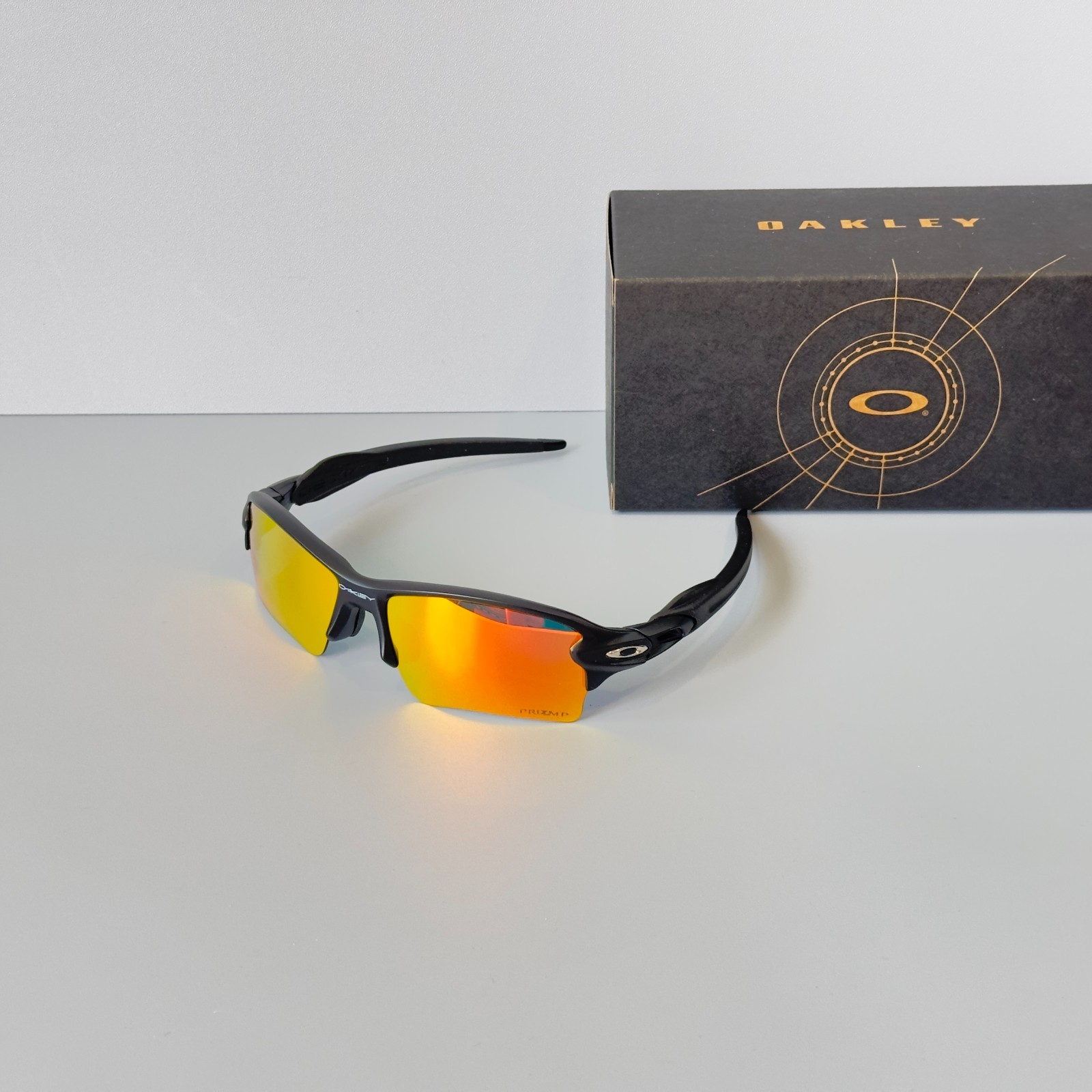 Oakley Flak 2.0 XL OO9271 Sunglasses Black Frame Polarized Red Lens Mens