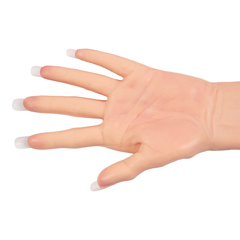 Realistic Silicone Glove Hand Skin Cover Scars Hand Sleeve Cosplay Crossdresser