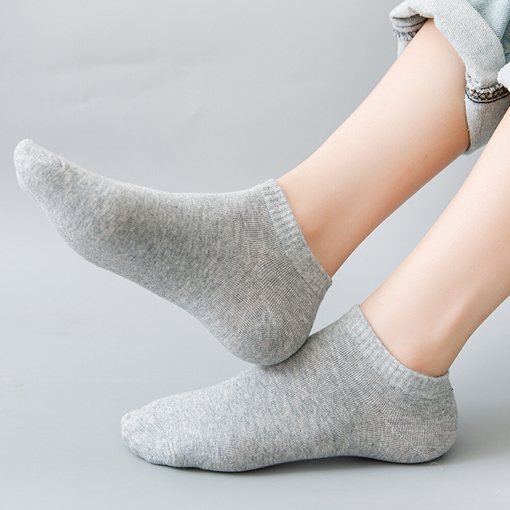 Lot 3-12 Pairs Mens Womens Ankle Socks Cotton Crew Socks Low Cut Casual Size