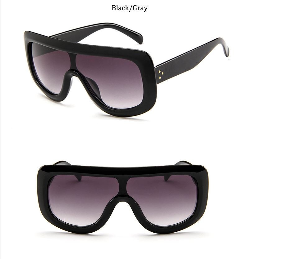 Women Sunglasses Fashion Luxury Oversized Shades One Piece Style Lentes Gafas
