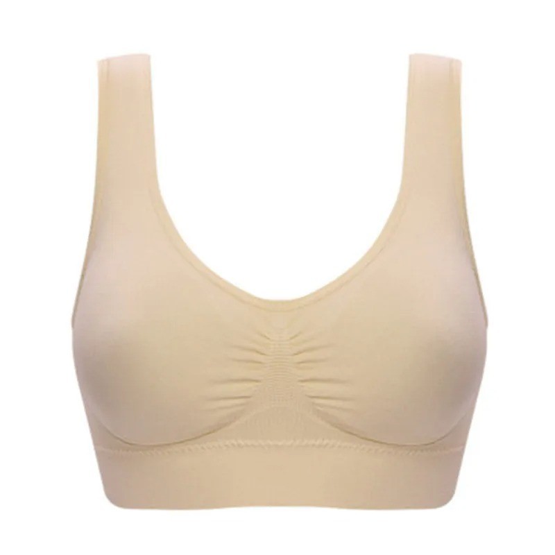 1Pack Sport Bras Seamless Wire Free Weight Support Tank Sports Yoga Sleep Bra US