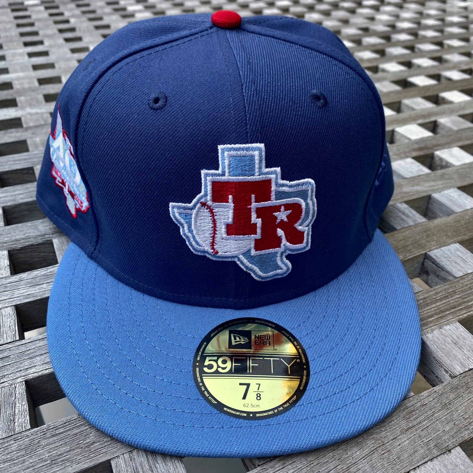 Texas Rangers State Alt Logo 40 Patch New Era 59FIFTY 2 Tone Hat Club 7 7/8