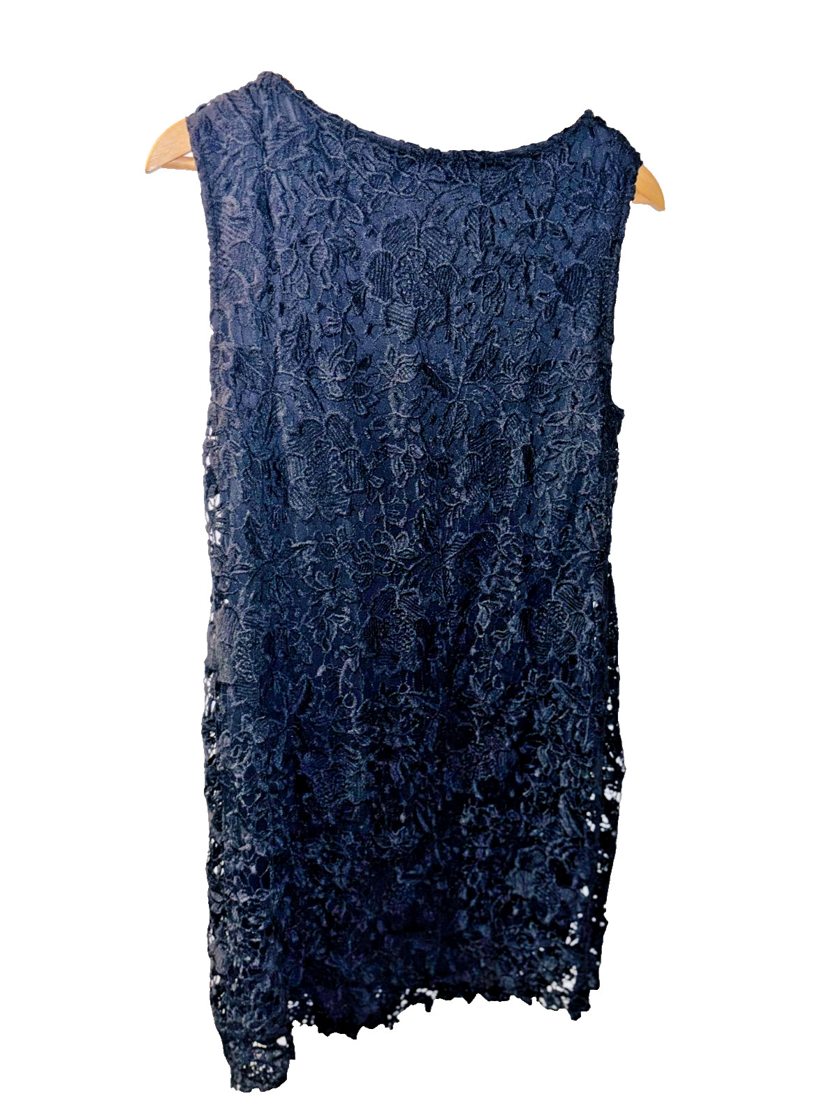 Wallis Sleeveless Lace Little Black Dress Fully Lined,Size-18,Lightweight,Formal