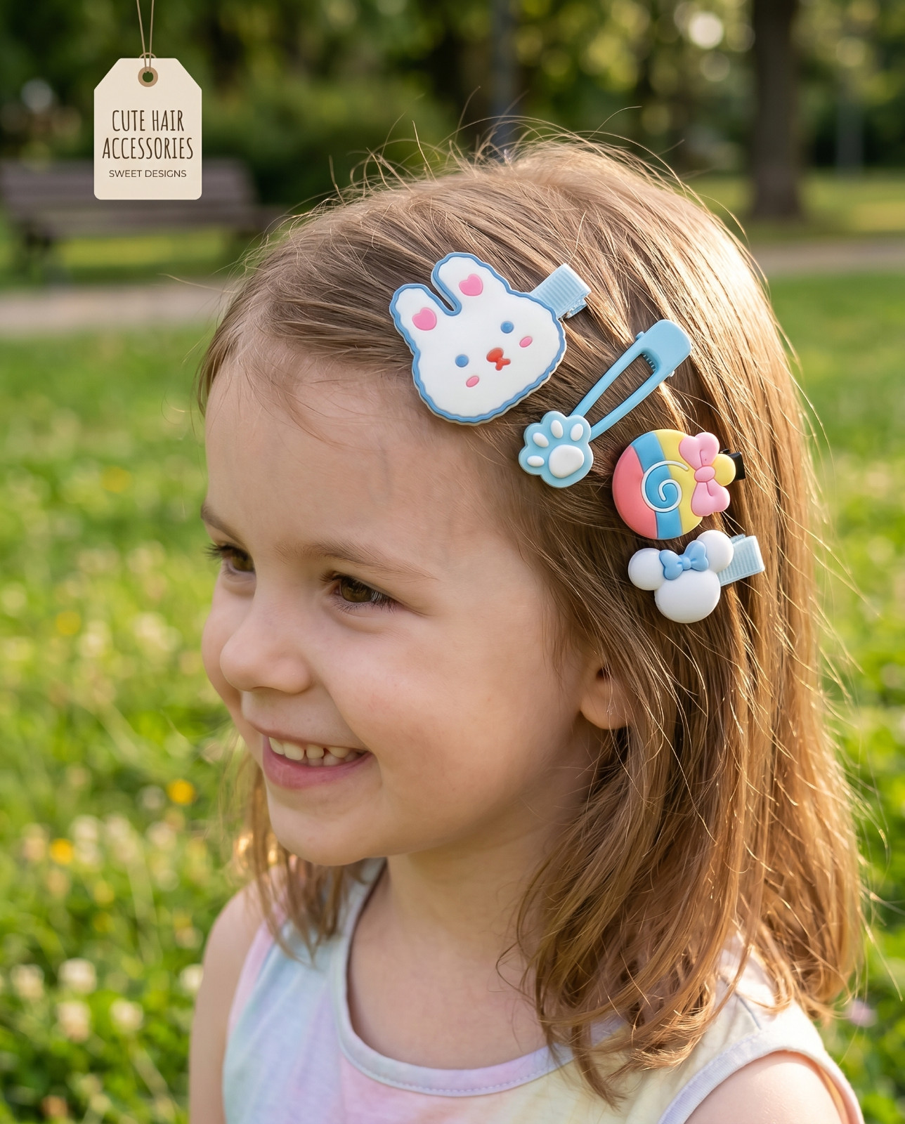 Cute Hair Clips Set Multi-Style Non-Slip Hair Accessories For Girls Daily Use