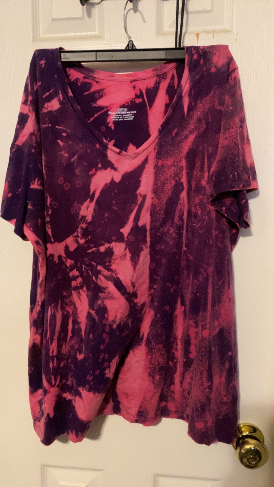 Beautiful swirl custom reverse dye purple