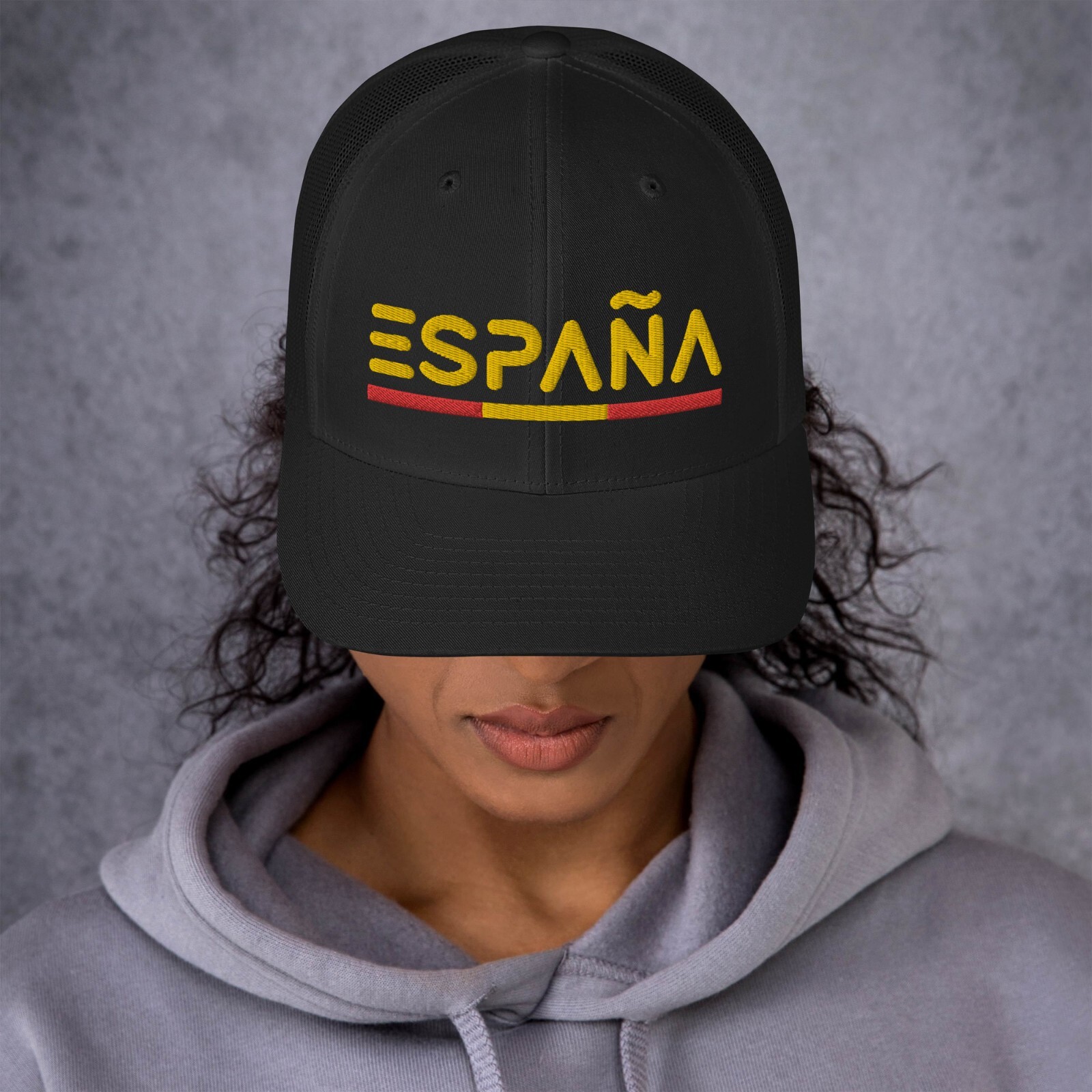 Minimal Spain Flag Trucker Hat Mesh España Trucker Cap