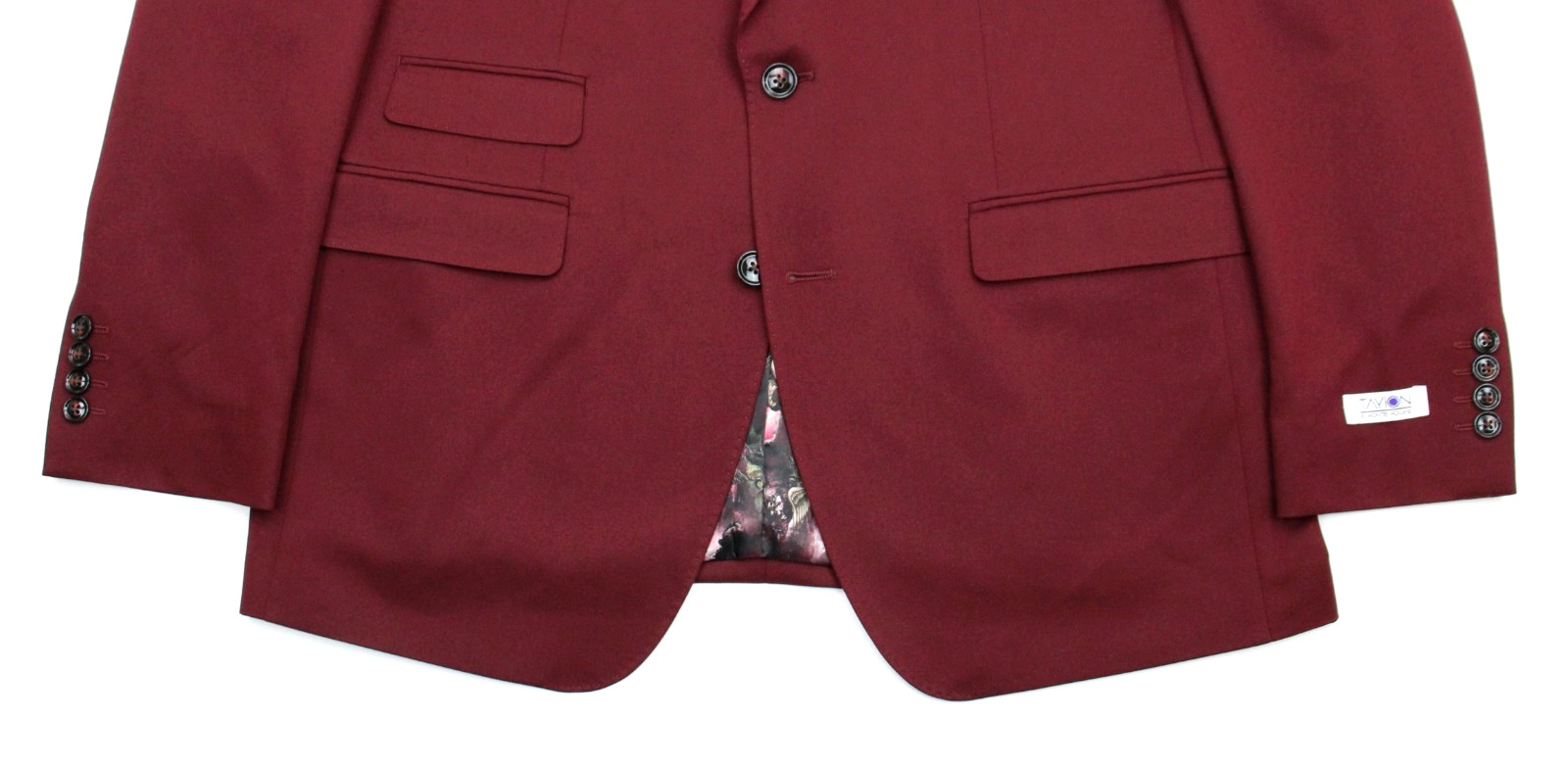 Tayion Suit Jacket 42 R Mens Red Solid Classic Fit Peak Blazer Sport Coat $360