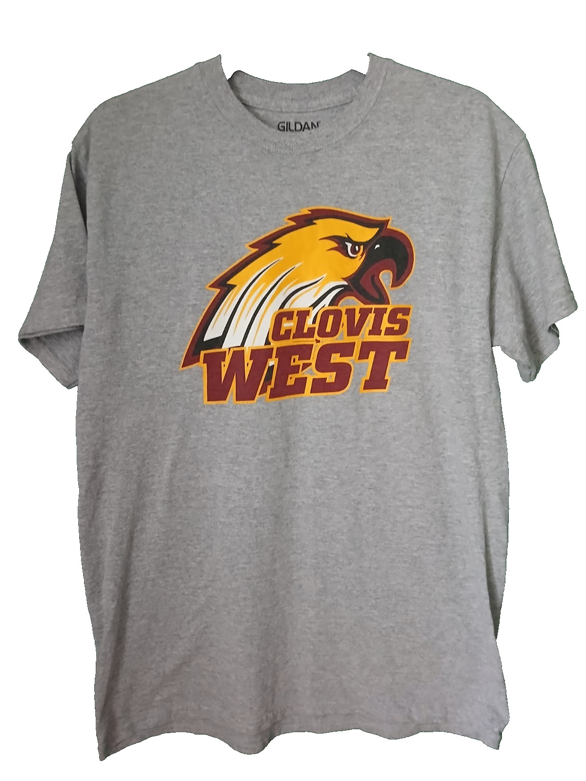 Clovis West T Shirt Mens Medium Gildan Grey Eagle