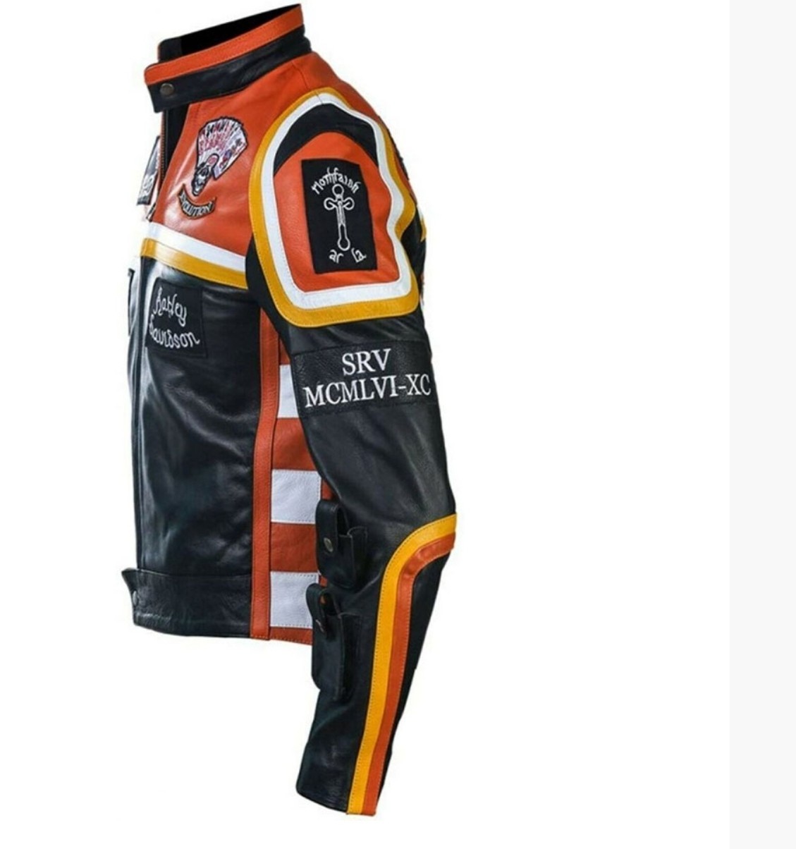 H-D Mickey Rourke FXRS Evolution Motorcycle Racing Leather Jacket