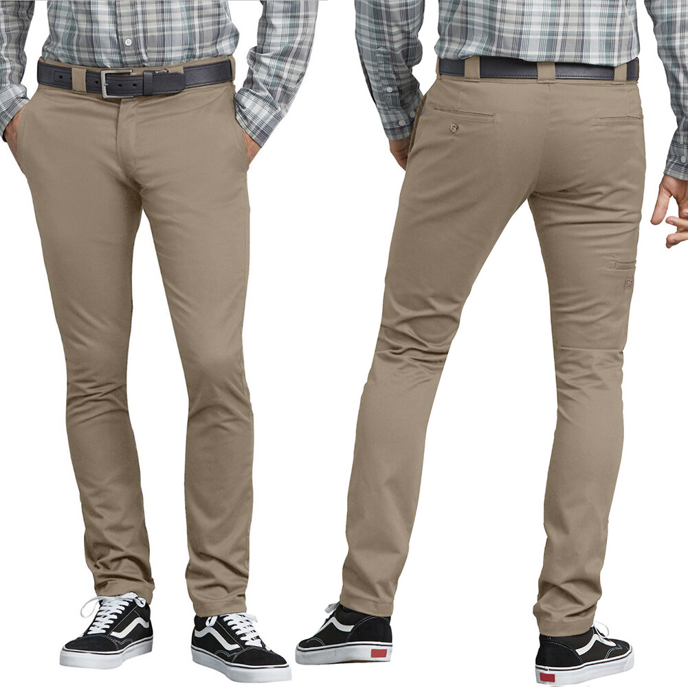 Dickies Men’s WP801 Flex Skinny Fit Straight Leg Twill Work Uniform Pants